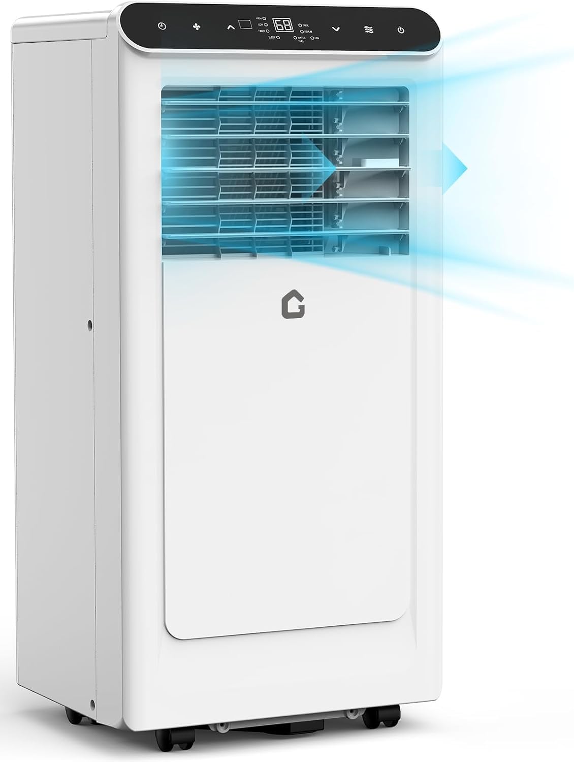 Homhougo 8,000 BTU 3-in-1 Portable Air Conditioner - Cools Rooms Up to 350 Sq.Ft, Dehumidifier \u0026 Fan, Remote Control, Smart/Sleep Mode \u0026 Timer
